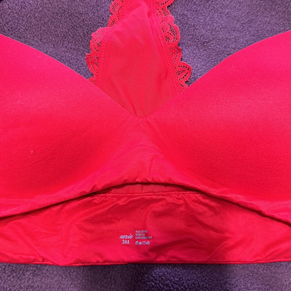Aerie Red Bra 34A - Picture 5 of 5
